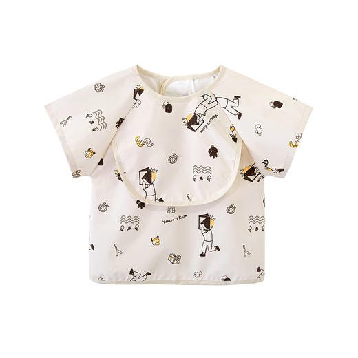 英氏男女宝宝短袖罩衣吃饭反穿衣防水防脏围兜YMGFJ0P034A YMGFJ0P036A 商品图4