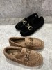 IUIU SECOND 新款加绒深口毛毛一脚蹬乐福鞋U23AM11771 商品缩略图0