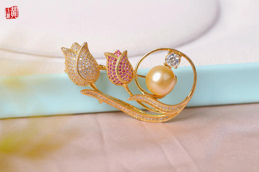 【花语】南洋金珍珠胸针 商品图0