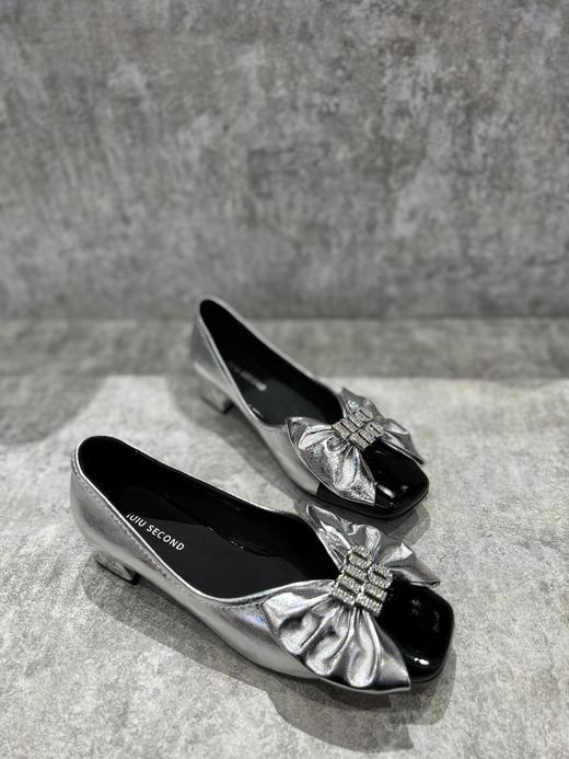 IUIU SECOND  新款方头大蝴蝶结钻饰浅口单鞋U23AE12701 商品图2
