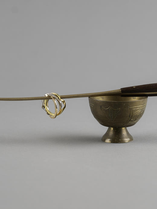 APRESI｜圆角三环GIMMEL AND POSY Short Inscription Triple-Hoop Complete Ring [缱绻圆角三环组合戒指] 商品图2