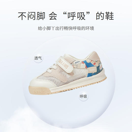 泰兰尼斯童鞋夏季新款宝宝鞋子软底防滑学步鞋女童休闲透气面包鞋 T01B3B2648 商品图2