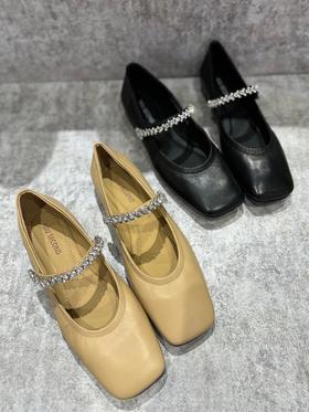 IUIU SECOND 新款方头平底玛丽珍单鞋U23AE12451