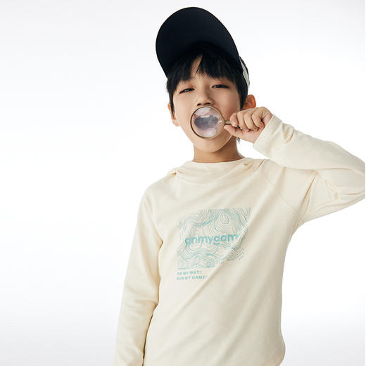 onmygame男女童可穿春装儿童连帽卫衣户外运动衣打底衫童装上衣 商品图3