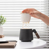 「数款可选！礼盒装」陶瓷杯带盖茶水分离杯过滤泡茶水杯木柄办公杯新中式礼品餐饮用具 商品缩略图3