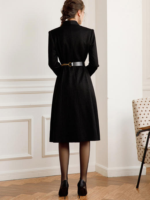 西装职业连衣裙女秋装2022年新款高级感黑色外套ol长袖中长款裙子 商品图4