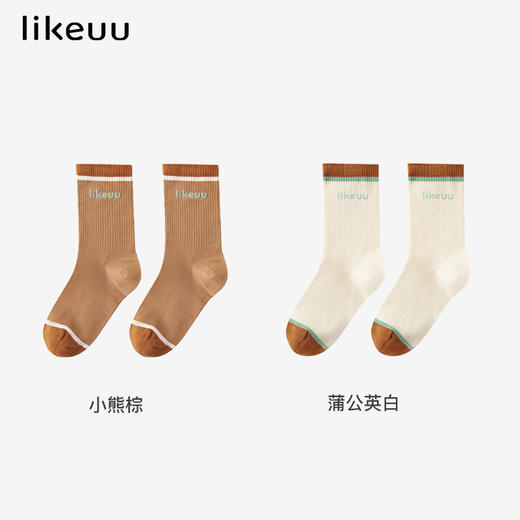 ubras旗下likeuu儿童袜子透气抗菌小熊中筒袜男女童春秋 商品图4