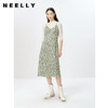 NEELLY纳俪商场同款春季新款气质V领吊带连衣裙女中长款收腰A字裙N23022Y01099 商品缩略图1