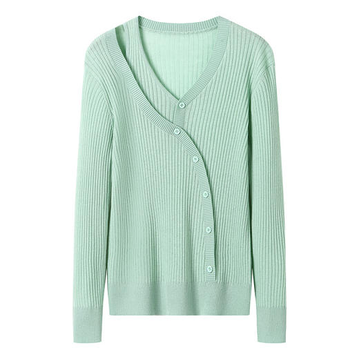 款时尚减龄针织，洋气设计感显瘦V领上衣CC-16-6633 商品图4