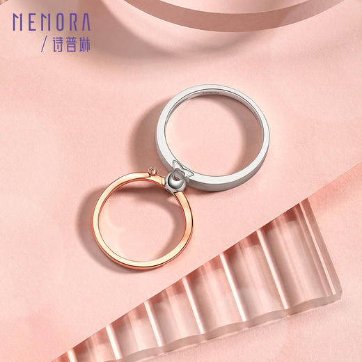 MEMORA诗普琳珠宝玫瑰誓约18K金情侣对戒结婚戒指DL0837&DL083890（其它圈号规格咨询客服） 商品图4