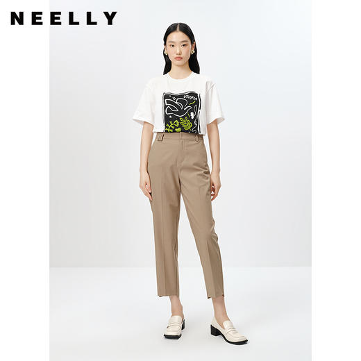 NEELLY纳俪商场同款2023春季新款西装裤女百搭时尚直筒哈伦裤显瘦N23022H01103 商品图1