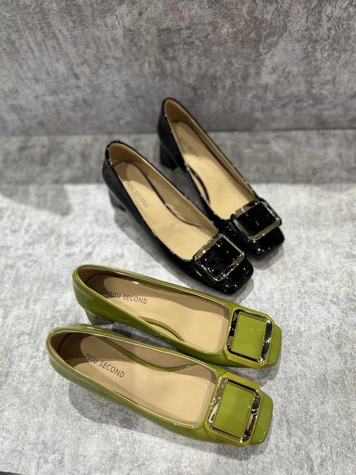 IUIU SECOND 新款方头饰扣浅口单鞋U23AE12651 商品图0