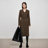 IN AND ON2022秋冬新款绵羊毛V领收腰针织连衣裙大衣内搭毛衣裙 商品缩略图1