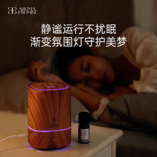 木纹香薰机 精油香薰机 室内扩香 静音加湿 氛围夜灯 商品图2