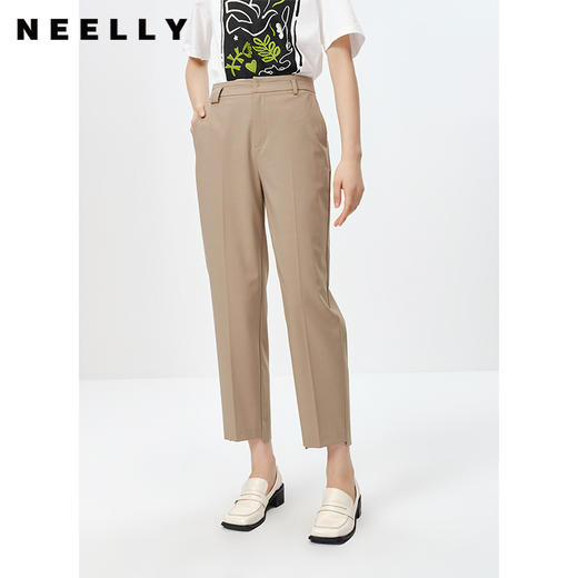NEELLY纳俪商场同款2023春季新款西装裤女百搭时尚直筒哈伦裤显瘦N23022H01103 商品图2