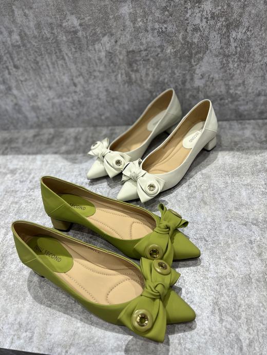 IUIU SECOND 新款气质尖头蝴蝶结浅口单鞋U23AE12661 商品图0