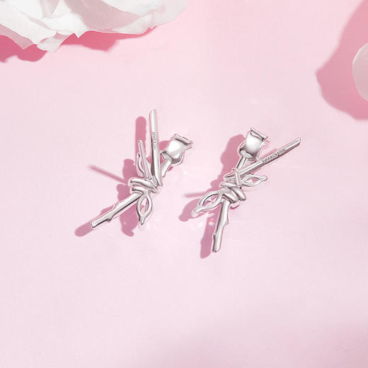 【明星同款】Fanci范琦【玫瑰系列】玫瑰恋人耳钉耳环女礼物送女友 商品图3