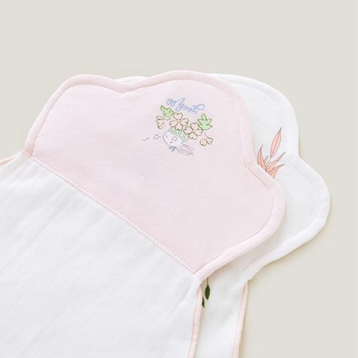 英氏婴儿快乐兔子纱布汗巾女宝宝幼儿园5A抑菌垫背巾YMGDJ0P032A 商品图1