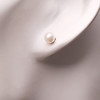 美裕 【律动】金18K海水珍珠耳钉 5-6mm白 106302 商品缩略图3