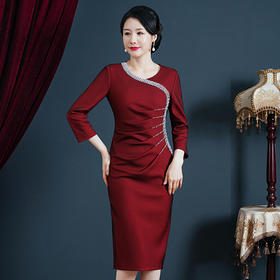 JC-WR5278婚宴礼服连衣裙春季新款优雅气质结婚日常可穿喜婆婆装