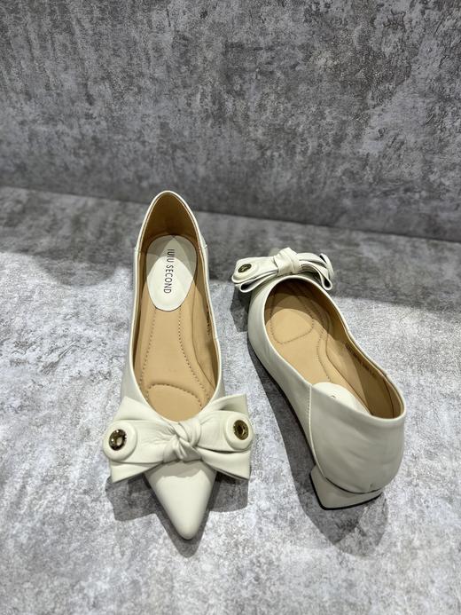 IUIU SECOND 新款气质尖头蝴蝶结浅口单鞋U23AE12661 商品图2