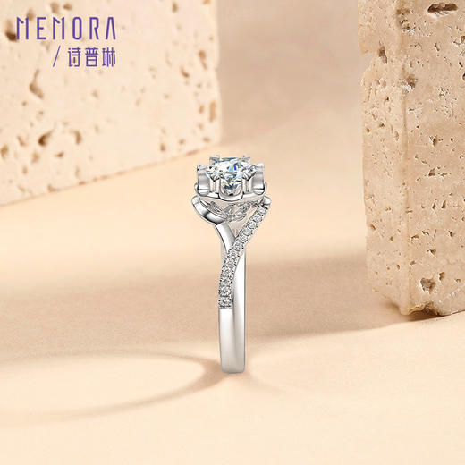 MEMORA诗普琳玫瑰誓约系列18K金钻戒定制【戒托】DR0010 商品图8