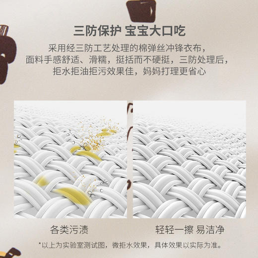英氏男女宝宝短袖罩衣吃饭反穿衣防水防脏围兜YMGFJ0P034A YMGFJ0P036A 商品图3