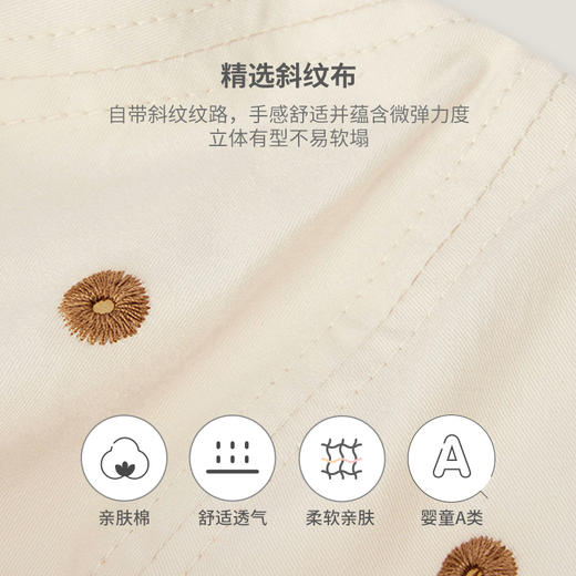 英氏儿童宝宝防晒帽轻薄透气纯棉遮阳帽子帅气鸭舌帽YRPEJ1P315A 商品图3