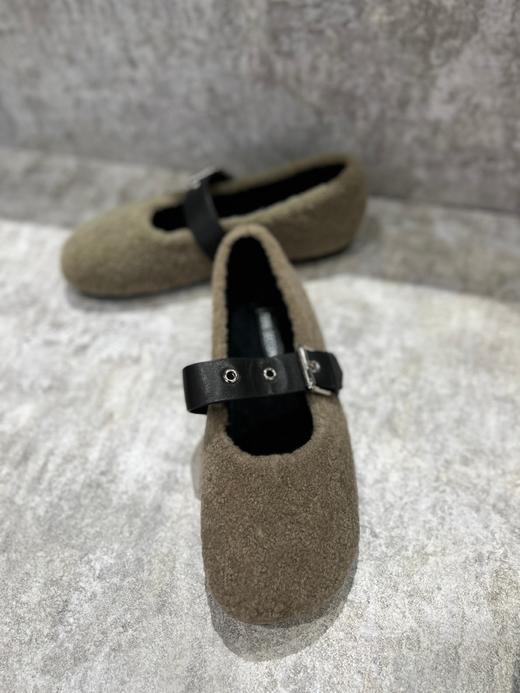 IUIU SECOND 加绒平底玛丽珍一脚蹬穆勒拖拖鞋U21CE36711 商品图2
