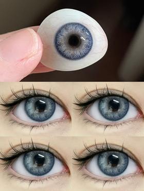 RICH GIRL富家小姐蓝（硅水凝胶）约14.0mm【瞳孔偏大可能会挡视线，介意慎拍】【年抛】425度缺货