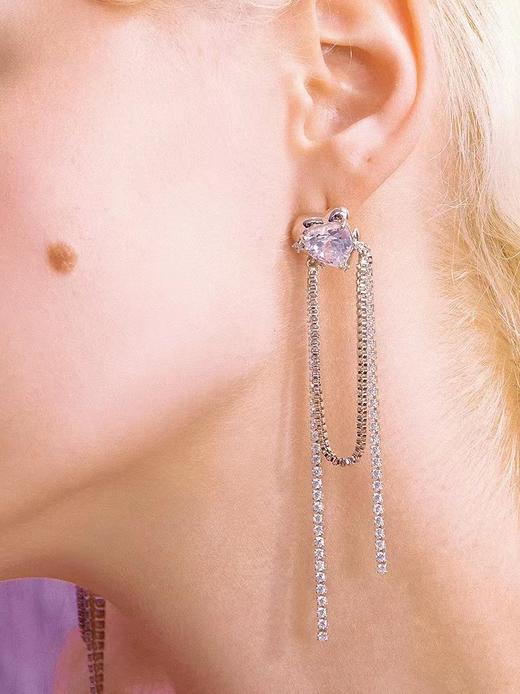 【黄霄云/景甜同款】液态爱心长链耳环#1041 商品图2