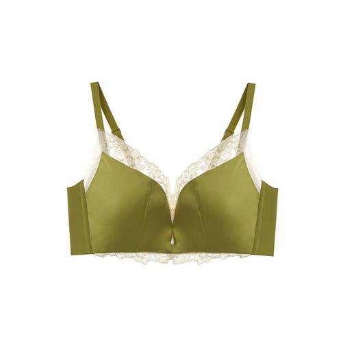 Maxroses露华写意云感棉色丁内衣柳绿色（赠内裤款式随机） 商品图1