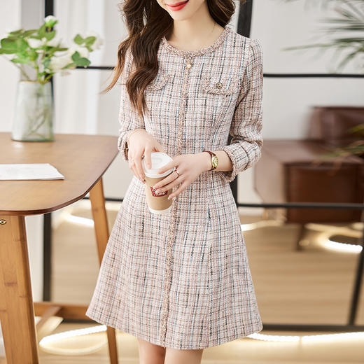 春装新款，时尚显瘦小香风连衣裙HR-ZYF2301 商品图1