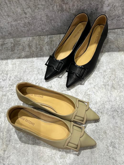 IUIU SECOND 新款尖头饰扣小猫跟单鞋U22AE18251 商品图1