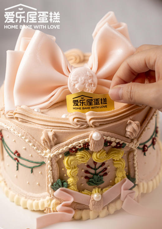 蝴蝶结洛可可复古手绘蛋糕 商品图3