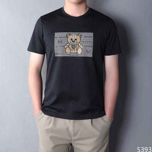 当季新款商务休闲丝光棉圆领短T上衣   ZMM-2KB5MS5393【ZMM-5393】* 商品图4