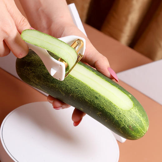 「9.9元包邮！厨房颜值派」创意二合一削皮器 家用不锈钢刨丝器瓜刨器 水果削皮刀刮皮刀厨房用品 商品图3