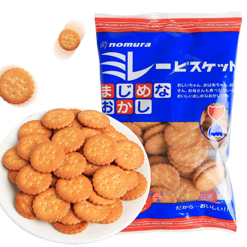 日本野村小圆饼干120g/058595 海盐味咸甜交融层层酥脆
