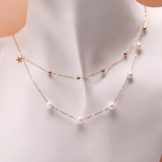 美裕 【星澜】金18K海水珍珠链牌 5-5.5mm白 105996 商品图1