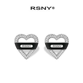 city heart 耀石城市爱心耳环#1735