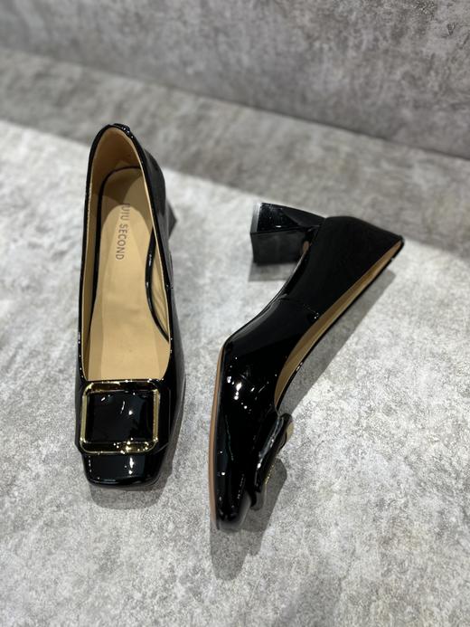 IUIU SECOND 新款方头饰扣浅口单鞋U23AE12651 商品图4