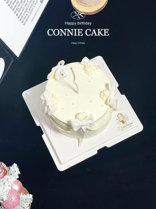 【1366】纯白蝴蝶结拉丝款 商品图3