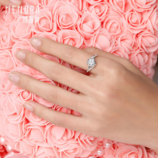 MEMORA诗普琳玫瑰誓约系列18K金钻戒定制【戒托】DR0010 商品图7