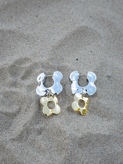 APRESI｜BLOSSOM Revolving Chain Earrrings [花簇拼色耳环] 商品图1