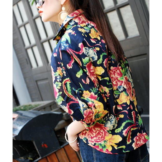 裁缝学苑AQ159新款春蝙蝠袖衬衣女装民族风打结衬衫上衣服装打板 商品图4