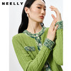 NEELLY纳俪商场同款春季新款针织衫女单排扣套头上衣开衫修身简约N23022A01080 商品缩略图3
