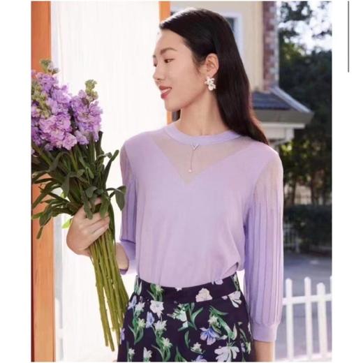 3楼 玖姿石楠花紫小衫 商品图1