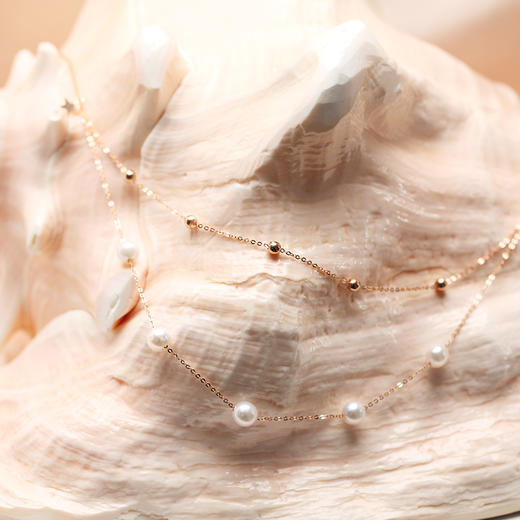 美裕 【星澜】金18K海水珍珠链牌 5-5.5mm白 105996 商品图2