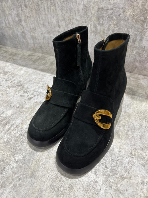 IUIU SECOND 磨砂饰扣中跟内拉链短靴及踝靴U21DS44501 商品图5