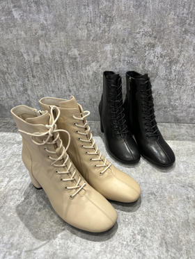 IUIU SECOND 时尚系带方根内拉链短靴U21DS44481